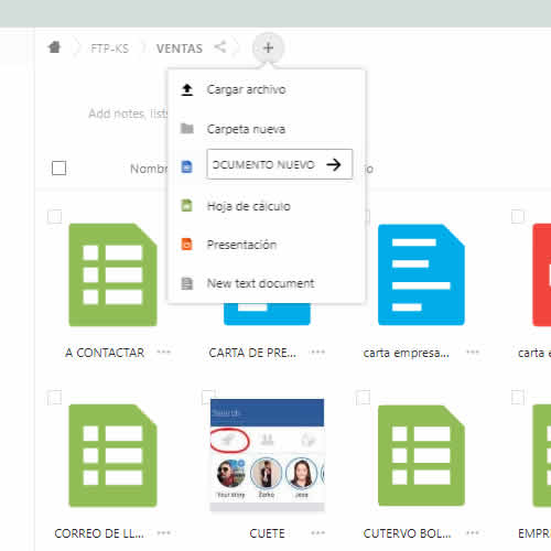 Crear archivos en BitsCloud