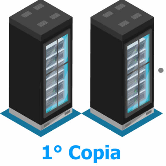 Esquema de copia de seguridad local y en la nube